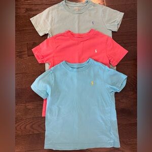 3 Polo Ralph Lauren Boys Cotton Crewneck Tees size 5